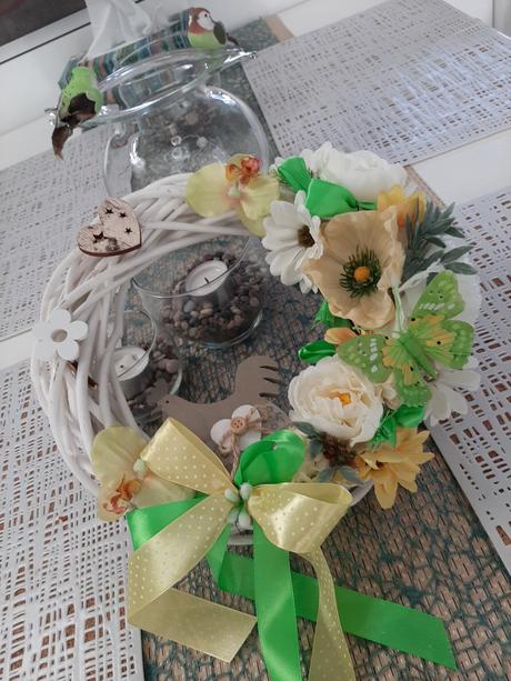 Nadherny hand made jarny/velkonocny new veniec,