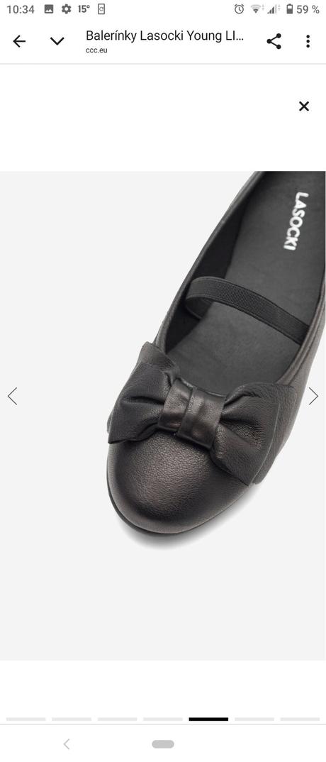Lasocki nádherné kožené čierne nové balerínky, lasocki,31
