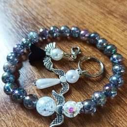 Náramok + anjelik na kľúčenku alebo symple náramok,