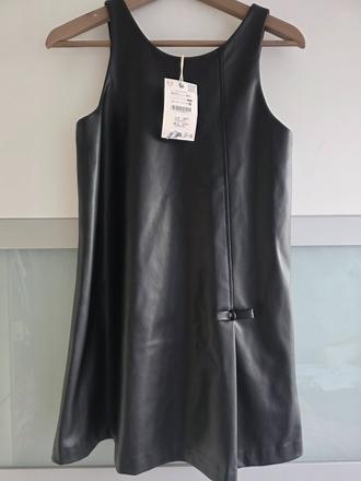 Detské koženkové saty zara, zara,164