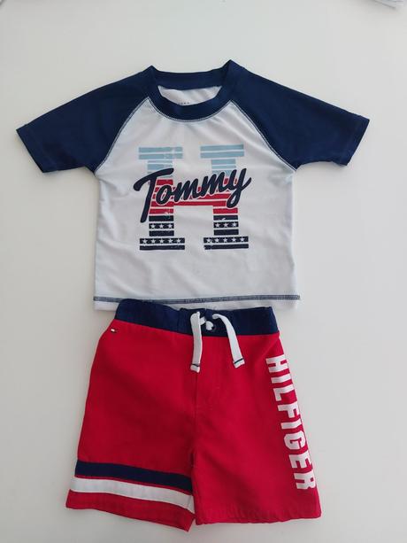Tričko+kraťasy 18-24m, tommy hilfiger,92