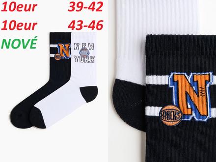 Ponožky dlhé nba new york knicks, h&m,39 / 42