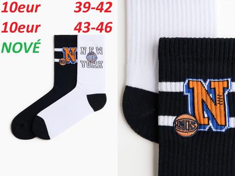Ponožky dlhé nba new york knicks, h&m,39 / 42
