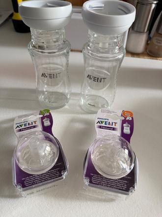 Avent natular sklenene flase 240ml, avent
