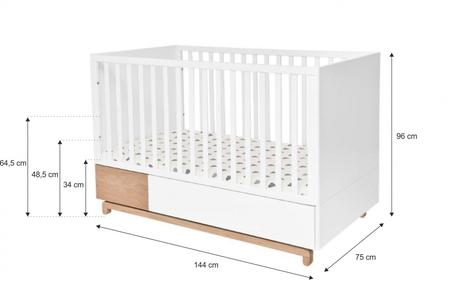 Detská postieľka nomi 70x140, šírka (cm): 70,dĺžka (cm): 140