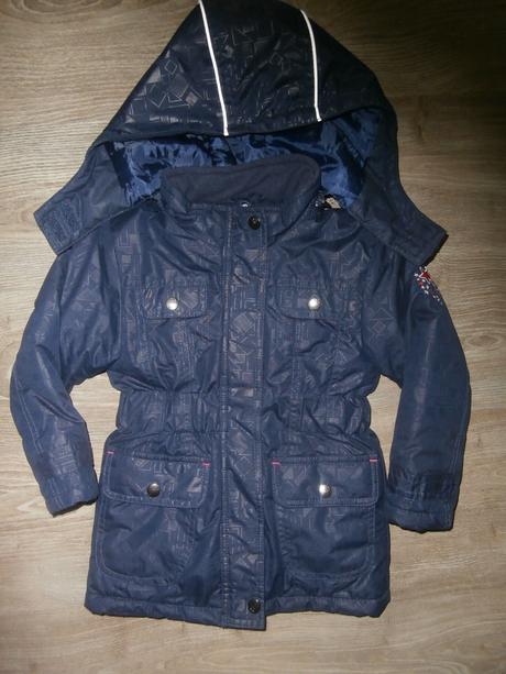 Zimná bunda - vetrovka, matná tmavomodrá, kiki&koko,104