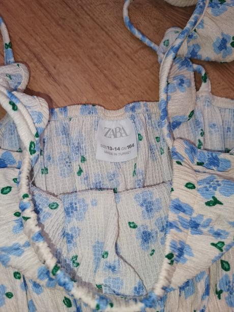1x oblečené šaty, zara,164