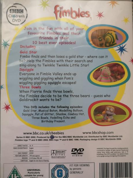 3 x dvd pre deti v anglictine (aj fimbles), 