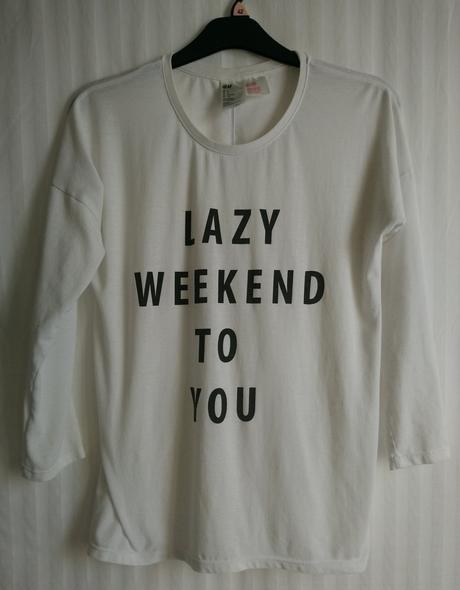 Dámsky biely top s nápisom, h&m, l/xl, h&m,xl