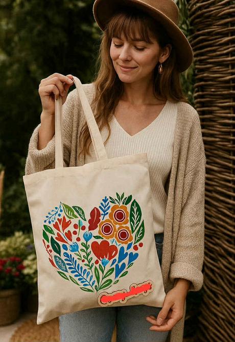 Plátené, ručne maľované tašky, 