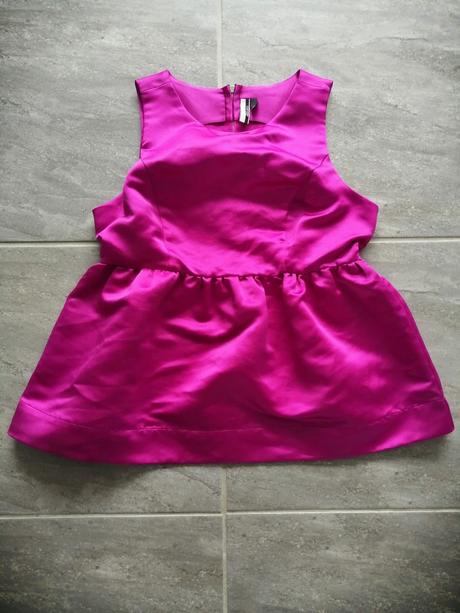 Sýtoružový saténový top top shop v40 "magenta", topshop,40
