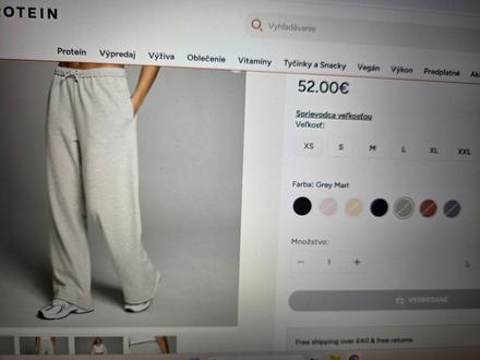Tepláky myprotein, xs