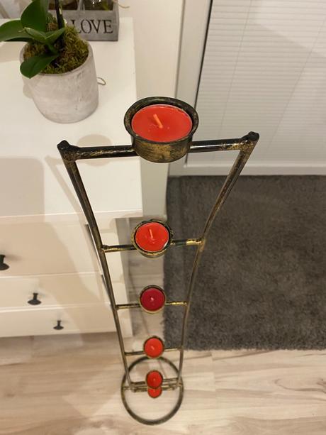 Nádherný dizajnový svietnik 121 cm na 6 sviečok,