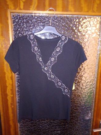 Cierne elegantne tricko l nove, l