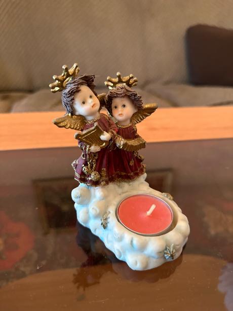 Vianočná dekoracia so sviečkou,