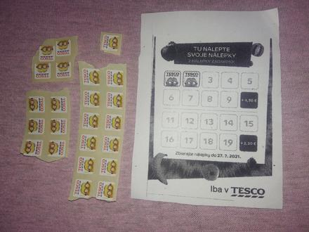 Nálepky tesco mimoňi, 