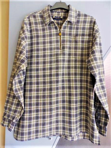 Ľanová košeľa na zips casual knock out, l