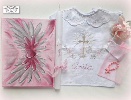 Maľba "strážne krídla" ružové,