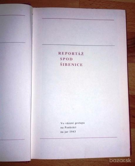 Kniha - reportáž spod šibenice,