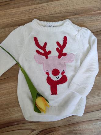 Baby svetrík vianočný c&a, 86