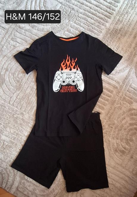 H&m 146/152 pyžamko krátke "ovládač", h&m,146