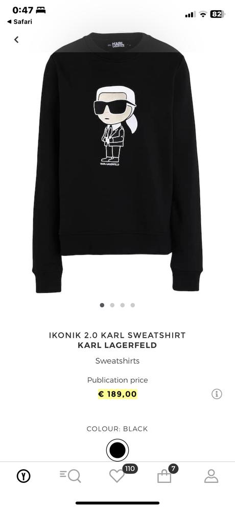 Mikina karl lagerfeld ikonik 2.0 s visačkou, s