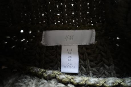 Hrubší mäkký pletený sveter h&m, h&m,xs