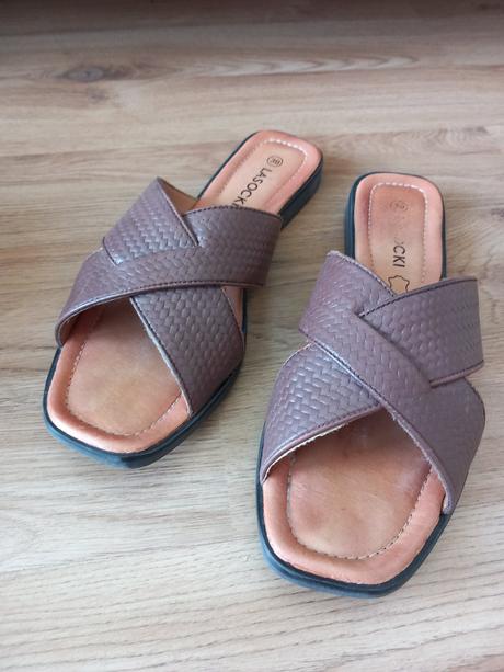 Hnedé kožené šľapky lasocki 39, lasocki,39