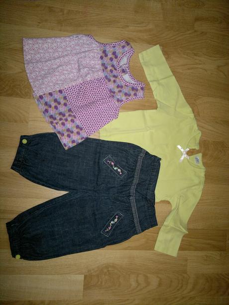 Moderný set - rifle, tričko, tunika, f&f,74