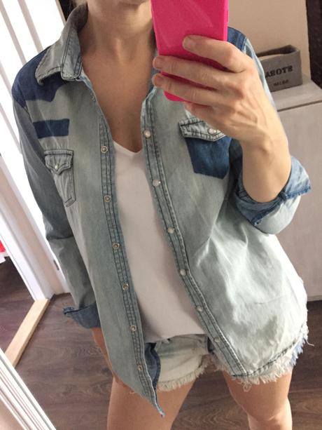 Riflová košeľa, new yorker,m