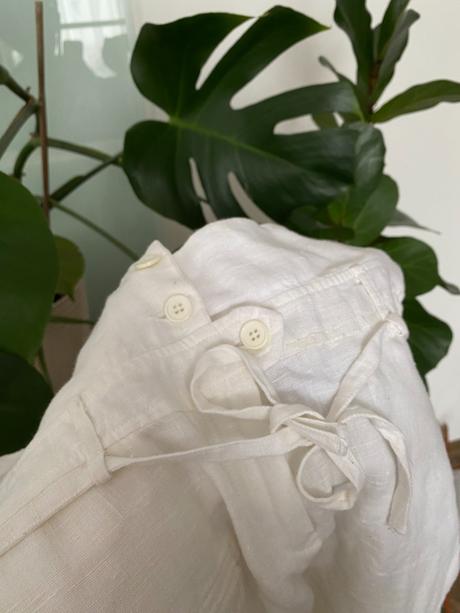 Ľanové letné etno/boho historické nohavice, kookai,s