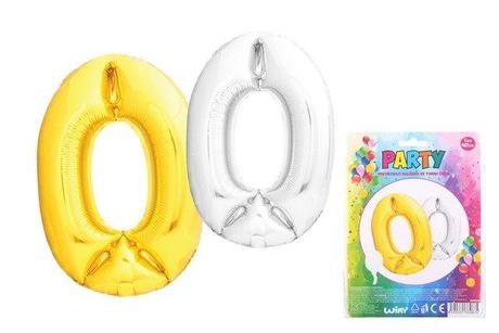 Balónik v tvare čísla 1-9 strieborná farba,