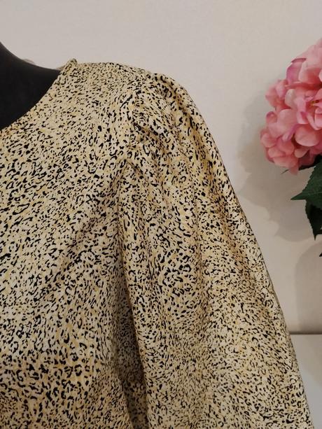 H&m elegantná vzorovaná blúzka krémová, h&m,l