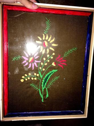 Starodávny vyšívaný obraz, 