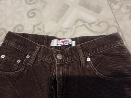 Menčestrové nohavice crown, s