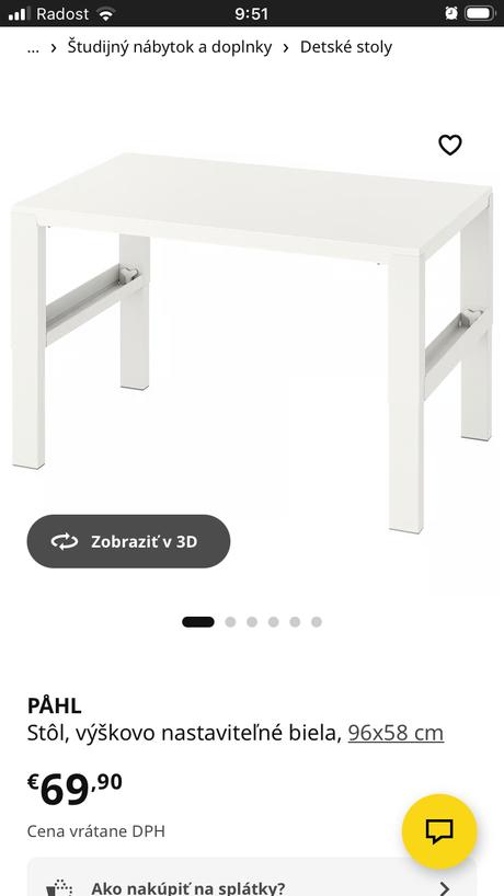 Detský písací stôl so stoličkou, 