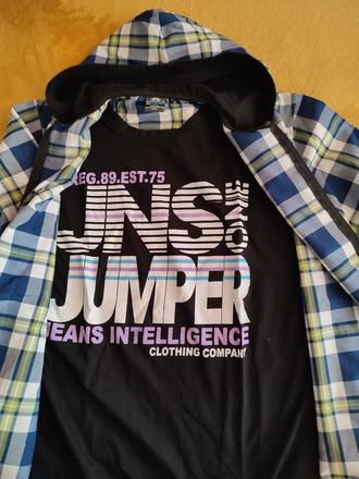 Tenka bavlnena mikina už s tričkom čiže 2v1, l