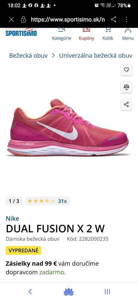 Nike dual fusion, nike,38