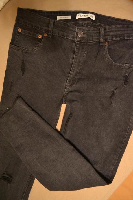 Elastické vyšší sed trhané pull&bear s/m, pull&bear,m