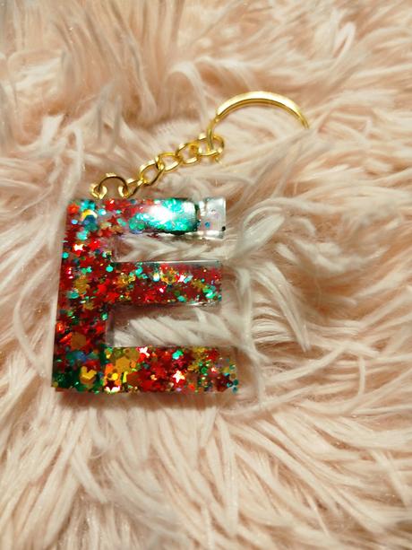 Písmená trblietavé ozdôbky kľúčenky,