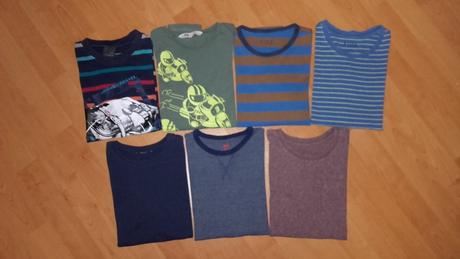 7 x tričká č. 134 - 146, h&m,140