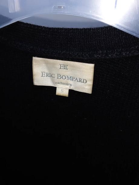 Čierny kašmírový kardigán eric bompard 36/s, s