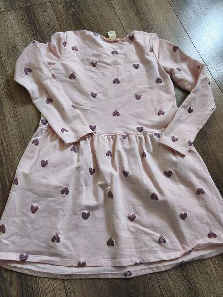 Teplákové šaty s trblietkami 134/140, h&m,134