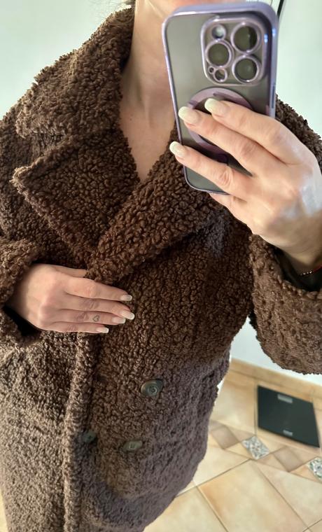 Čokoládový teddy kabat, s