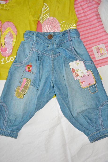 Flip-flop háremky + tričko, super stav, next,98