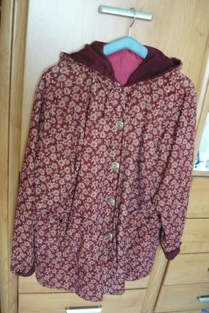 Dámsky kabát s kapucou, xxl