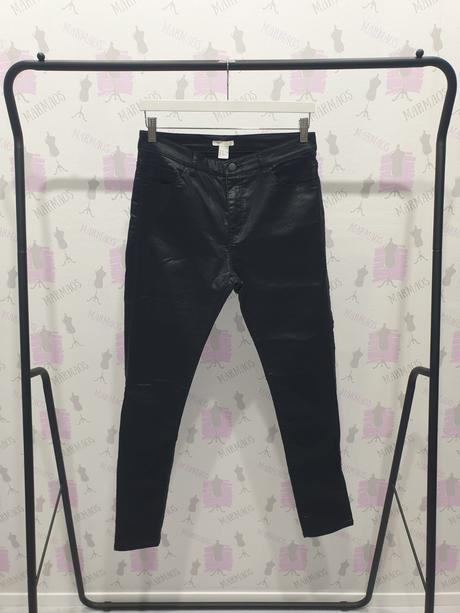 Pogumované čierne nohavice 40, h&m,40