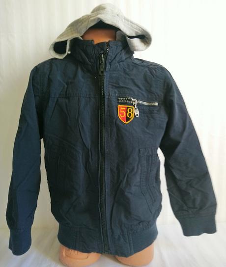 Prechodná modrá bundička s kapucňou, ovs, ovs,122