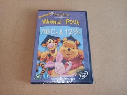 Dvd disney winnie the pooh abc & 123,