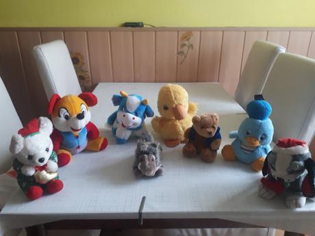 Retro detské plyšové hračky, 